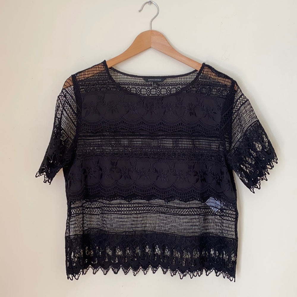 Scallop lace top